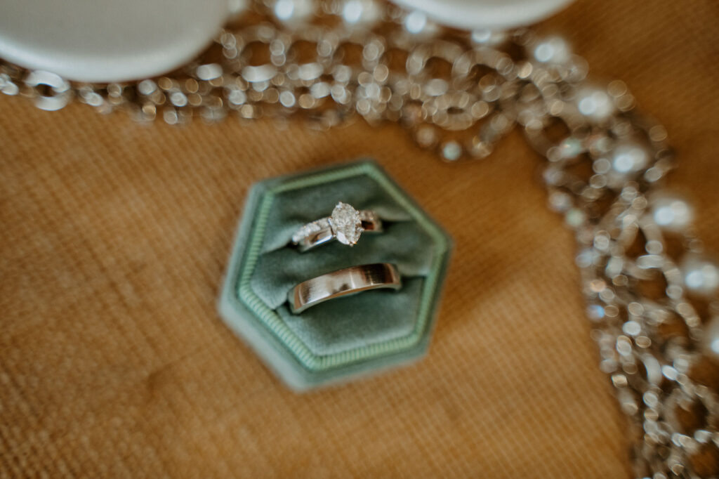 Wedding rings in a box — Desert Wedding Photography by Mattie O'Neill