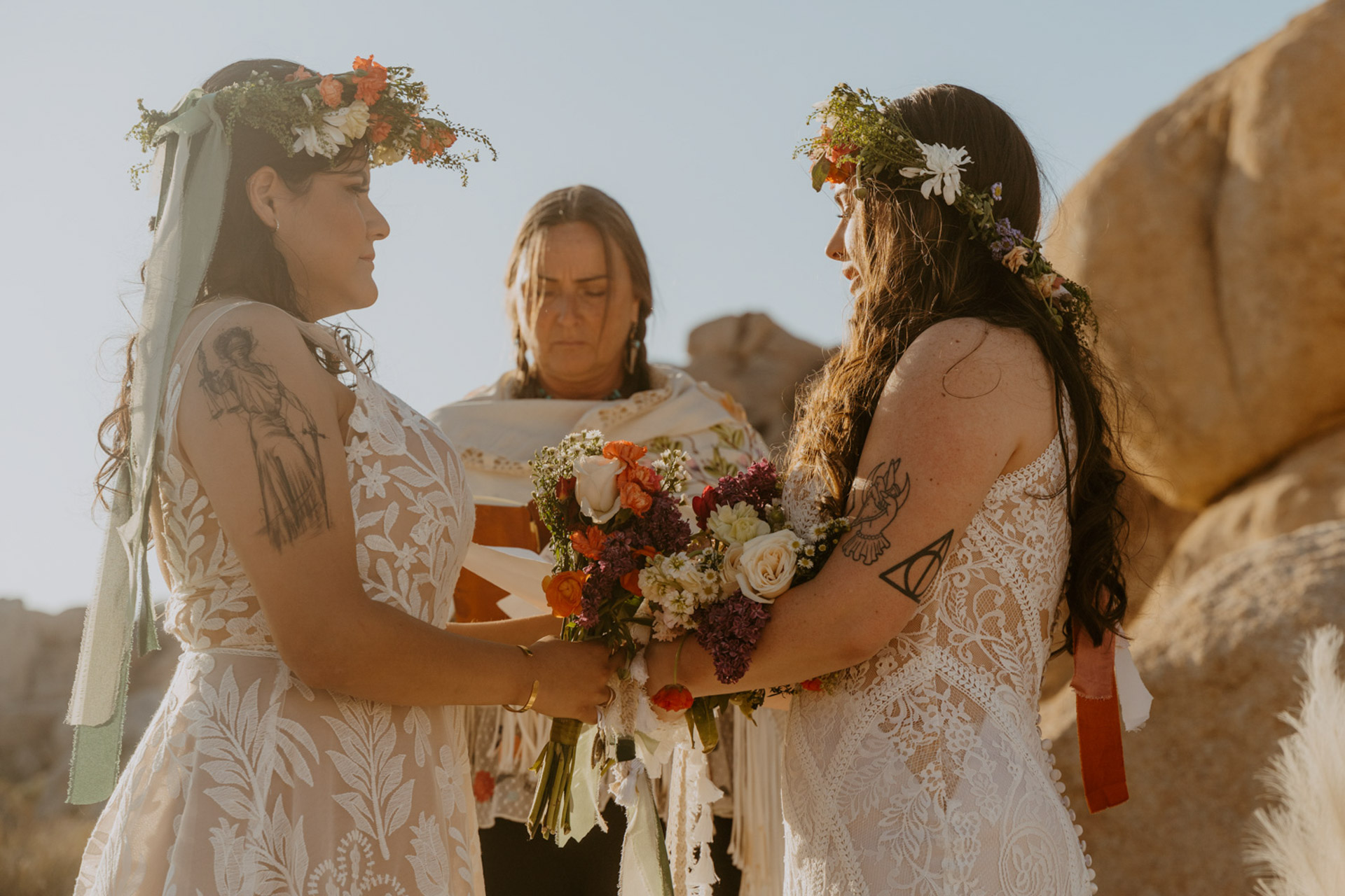 Close-up of the officiant — Joshua Tree Wedding Photographer