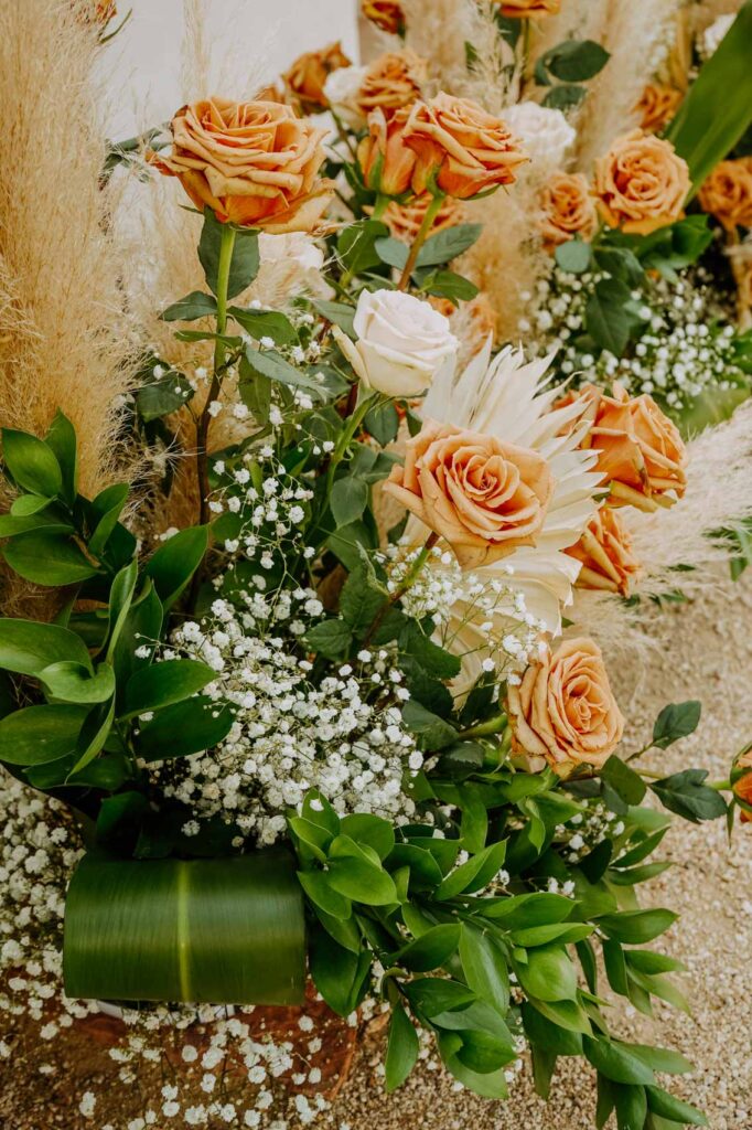 Palm Desert Wedding Flower Arrangement Shot — Desert Wedding Photography by Mattie O'Neill